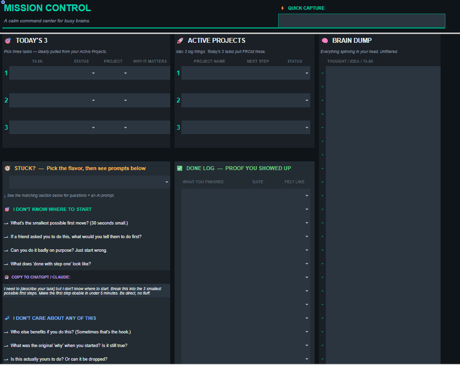 Mission Control screenshot